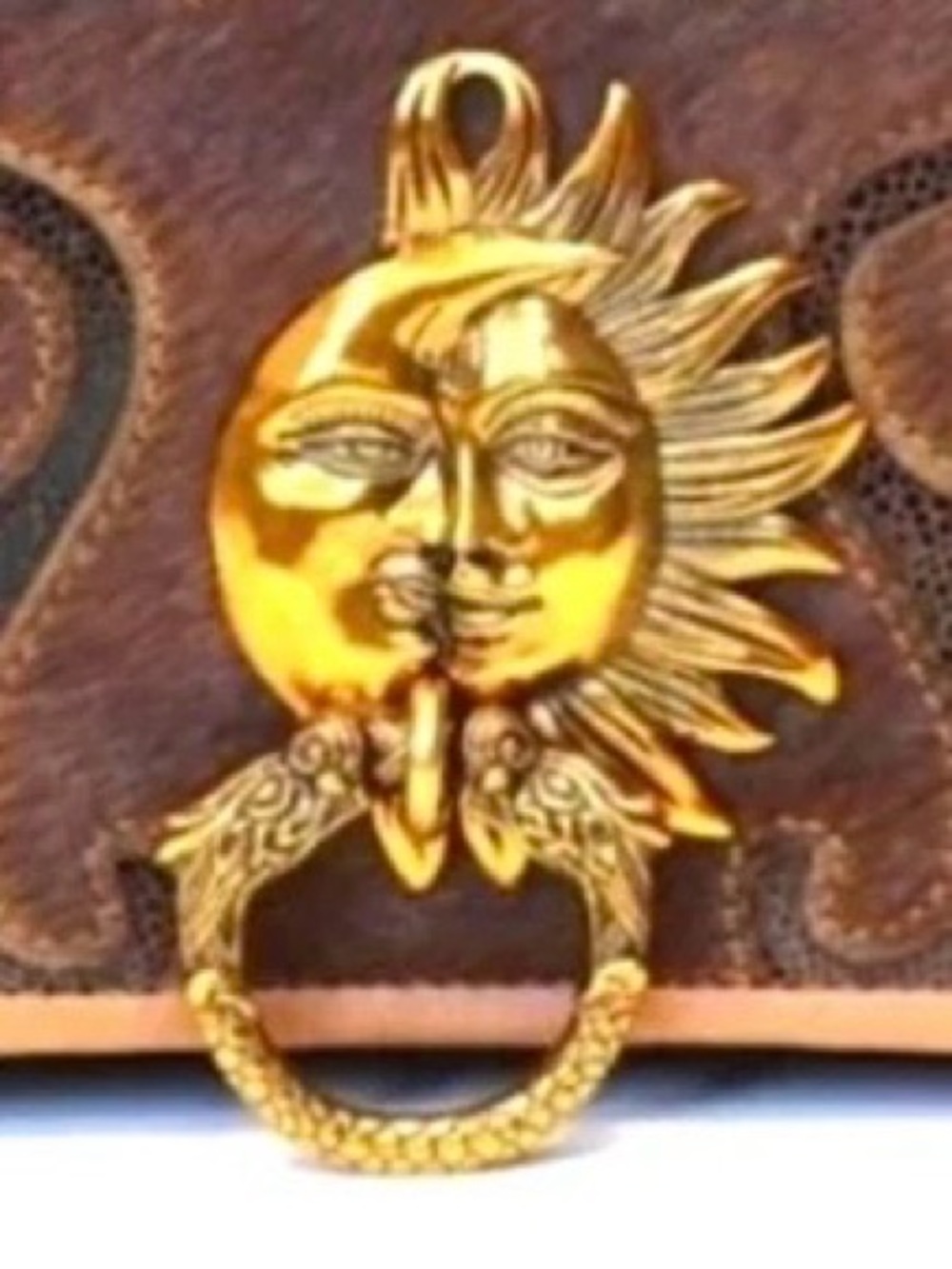 Sharif Vintage Celestial Stingray Sun & Moon Crossbody Bag - Rare - Picture 16 of 16